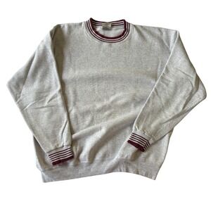 Vintage Oneita Longsleeve‎ Crewneck Pullover XL Sweatshirt Ringer